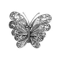 Stříbrná brož Motýl Hillary filigrán 2FBr2