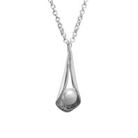 Stříbrný přívěsek kala s perlou 2N5600