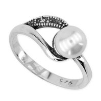 Stříbrný prsten s perlou 6S1330