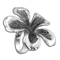 Stříbrný prsten květina 6S601