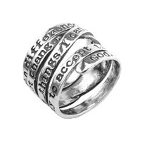 Stříbrný prsten s gravírovanou modlitbou 6V4083